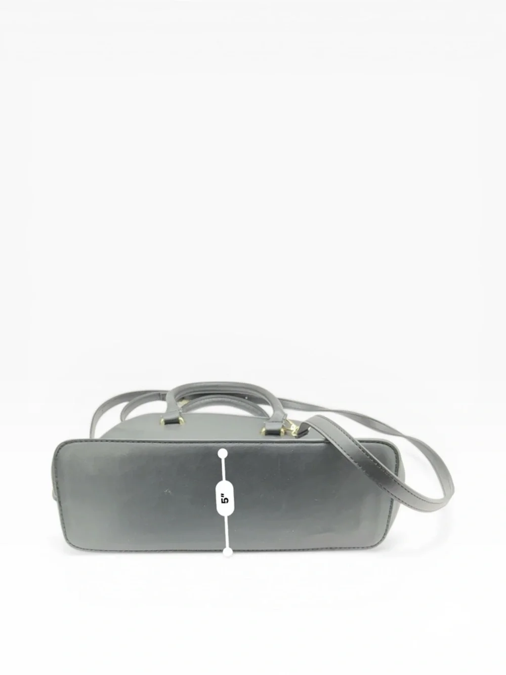 BCBG Black Dome Satchel with Detachable Crossbody Strap